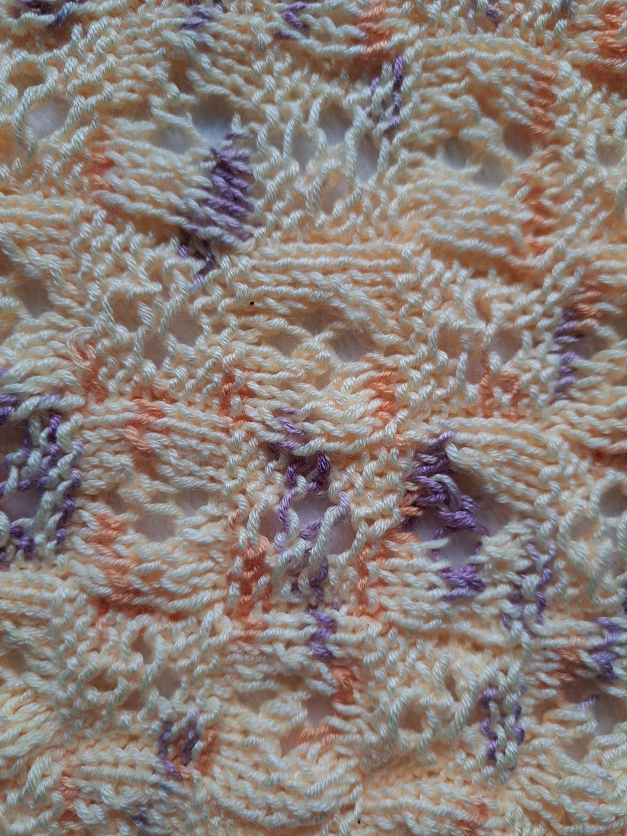 Hand knitted blanket