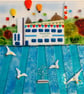 Tinside lido - Plymouth fused glass scene (MADE TO ORDER) - Image 2