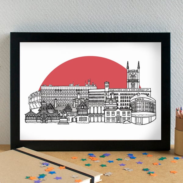 Wolverhampton Skyline Art Print