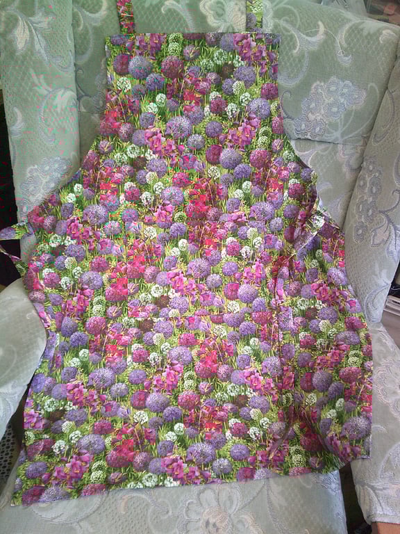 Adult Apron with Gladioli and Alliums