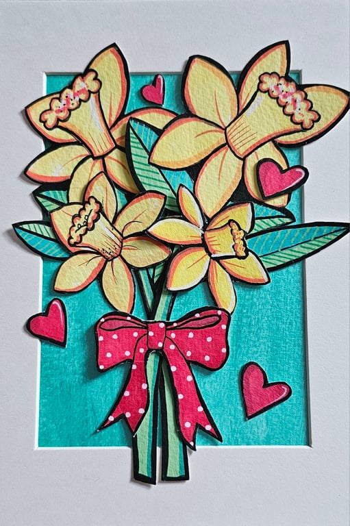 Cute little bunch of daffodils.