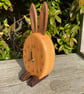 Fun Rabit Clock - Unusual & Eyecatching Free standing Wooden Clock - Image 2
