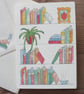 Bookshelf Blank Greetings Card - Image 4
