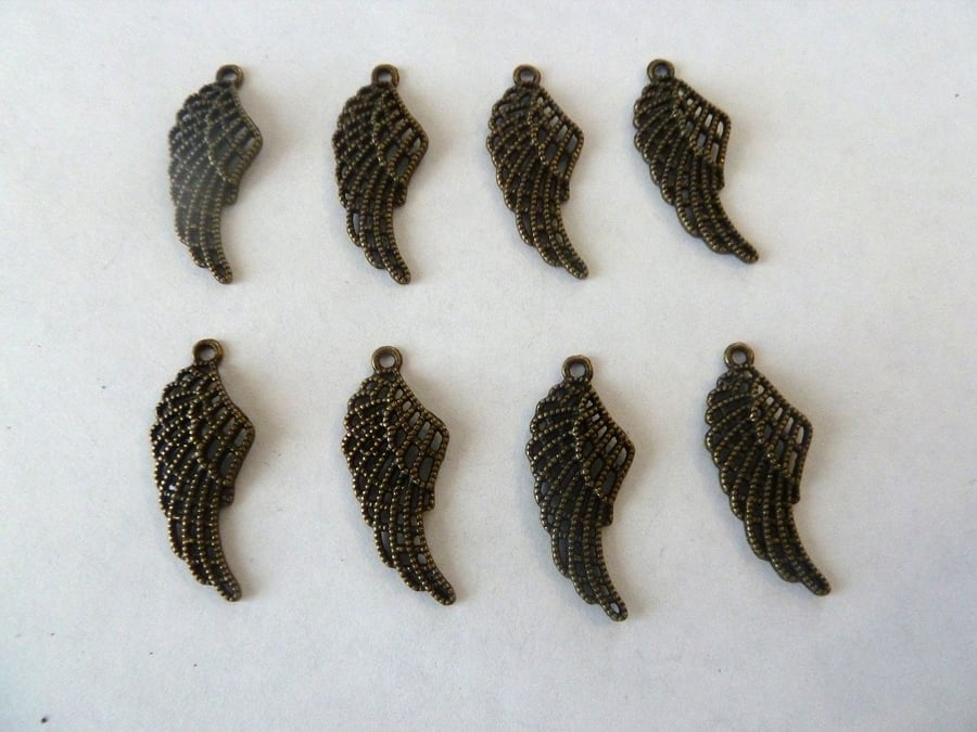 HALF PRICE bronze angel wing charms