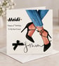 Fashion Birthday Card Handmade and Personalised Girly gift for All Relations - Image 1