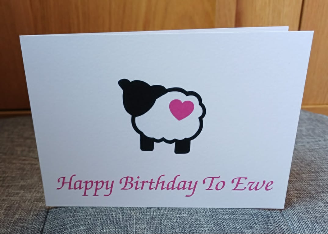 A6 Happy Birthday To Ewe Greeting Card (Landscape)