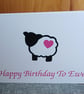 A6 Happy Birthday To Ewe Greeting Card (Landscape)
