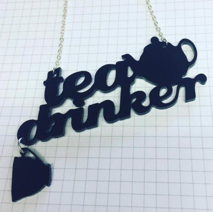 Tea Drinker Necklace 