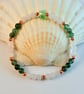 Moss Agate And Rose Quartz Bracelet With Swarovski Butterfly - Handmade In Devon - Image 7