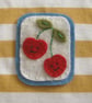 Badge, brooch, handmade cherry pin badge can be personalised - Image 4