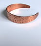 Copper Hand Stamped Flower Cuff  - Image 2