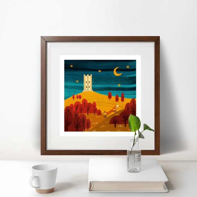 'Broadway Tower' Illustrated Art Print