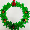 Large fused glass wreath