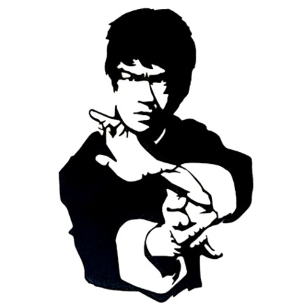 Bruce Lee Silhouette Wall Hanging - FREE UK SHIPPING
