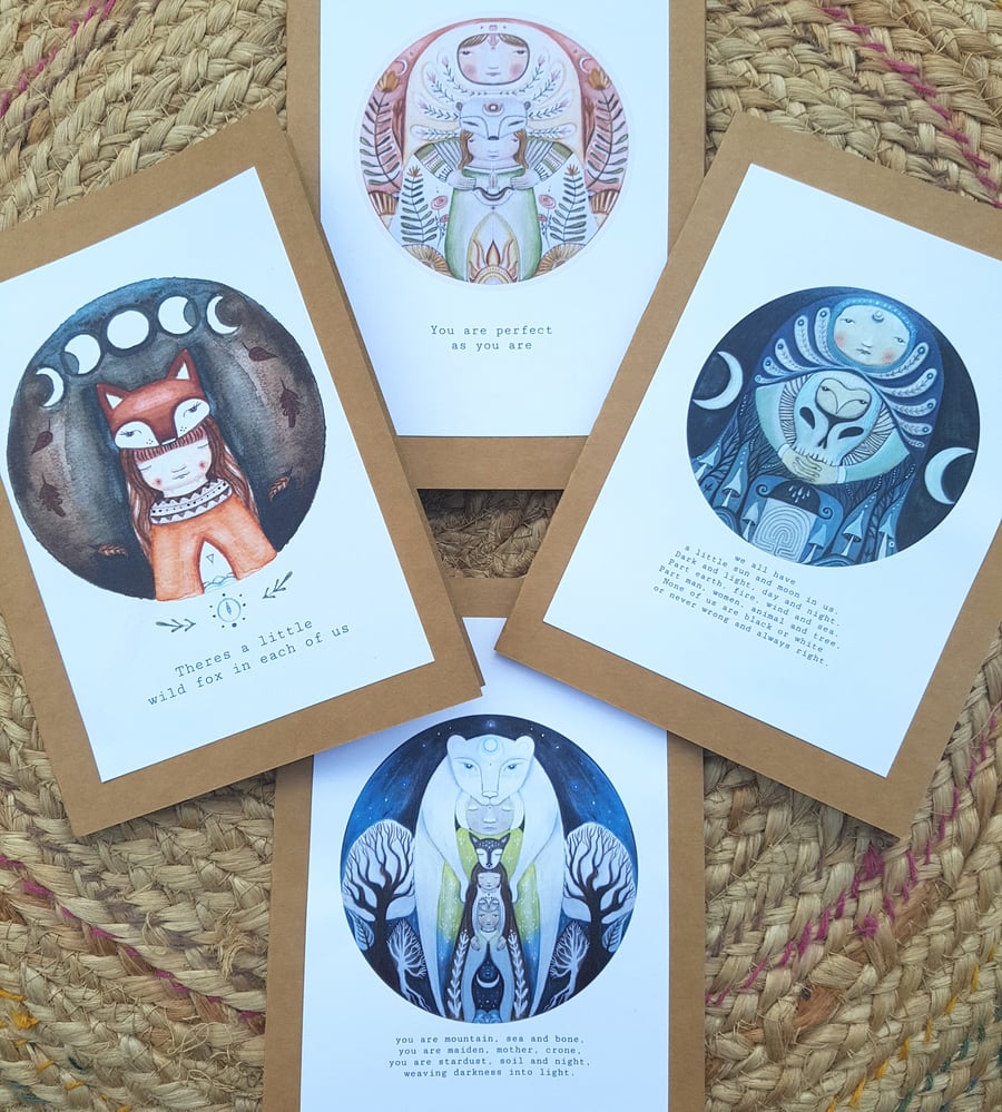 Set of 4 cards