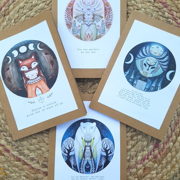 Set of 4 cards