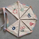 fruits and alphabet  bunting 6 flags 