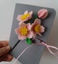 Medium Felt Flowers Card  - Cherry Blossom - Image 3