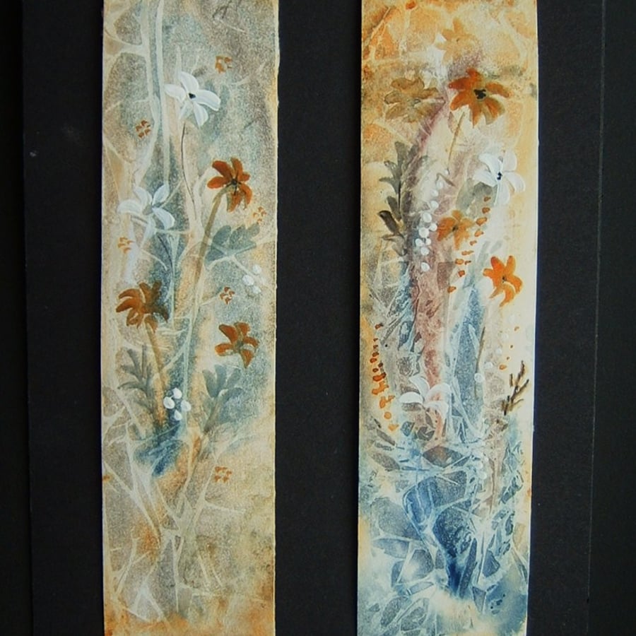 set of TWO hand painted fantasy bookmarks ref 464