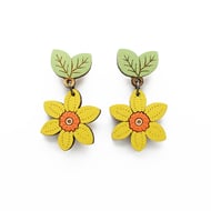 Spring Daffodil Drop Earrings
