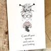 Knitters card blank inside 