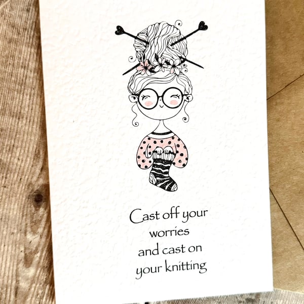 Knitters card blank inside 