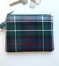 Coin purse Mackenzie Dress Tartan green and blue wool. - Image 3