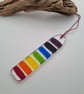 Chakra Rainbow Fused Glass Suncatcher with Hemp Cord - Image 5
