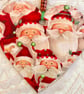 Christmas Decoration Ornament: Decoupaged Wooden Heart 15cm (6") Santa - Image 2
