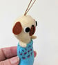 Felt Dog in a Stocking - Christmas Hanging Decoration - Super Seconds Festival - Image 5