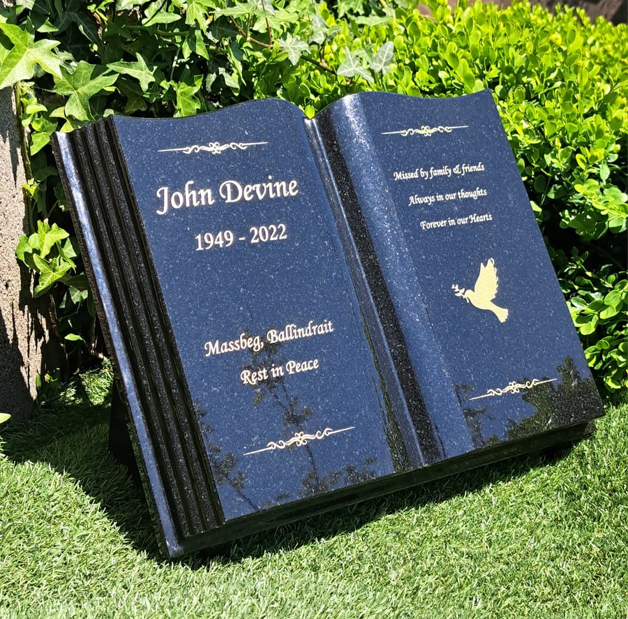 Memorial Marker Cemetery Stone Grave Plaque He... Folksy