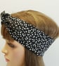 Polka Dot and Floral self tie summer headband, head scarf, hair tie - Image 2