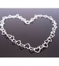 9.5 inch Sterling Silver Hearts Anklet - Image 3