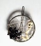 Halloween Black Spider With Skull And Bones Beaded Wirework Web Hair Slide - Image 2