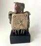 Handbuilt Ceramic Robot Sculpture - One-of-a-Kind Metallic Wobot - Image 5