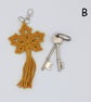 macrame keyring, maple leaf keychain, bag accessory - Image 3