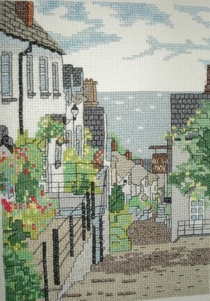 Clovelly in Devon cross stitch kit