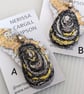 Embroidered Shell Pendant with Yellow detail - Image 8