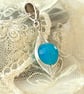 Beautiful blue agate wire wrapped necklace - Image 2