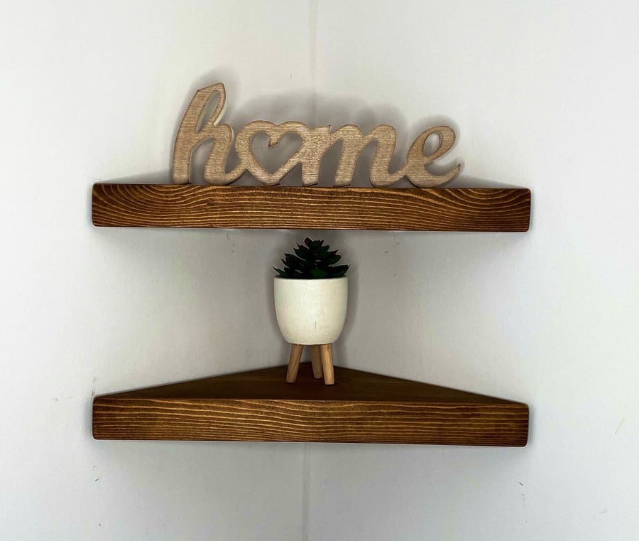 Super Chunky Corner Shelf Wall Shelves Floating Wood Shelves UK Scaffold Unit Br