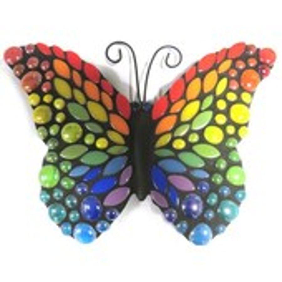 Mosaic Craft Kit - Rainbow Butterfly - No cutting suitable for beginners