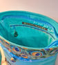Turquoise green handbag,Peacock  - Image 7