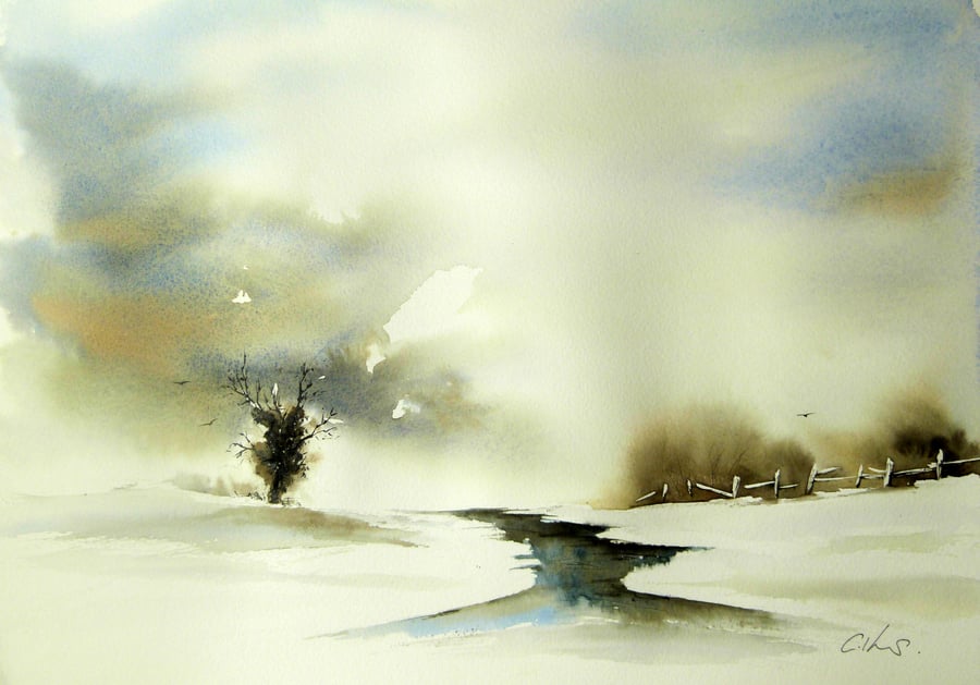 Roost. Original Watercolour Painting.