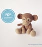PATTERN: crochet monkey pattern - amigurumi monkey pattern - chimpanzee 