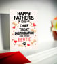 Personalised Dog Dad Father's Day Card, Chief Treat Distributor - Image 4