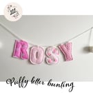 Custom Made Name Bunting Puffy letters
