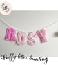 Custom Made Name Bunting Puffy letters