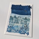 The Winter Moon - Original miniature. A5 Mounted