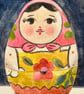 Christmas egg doll small original gouache painting  - Image 4