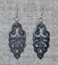 Blue-Black Cut out Dangle Earrings - Image 2